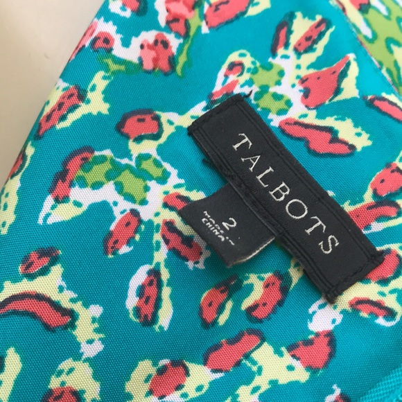 TALBOTS pastel paisley print dress - Picture 5 of 8